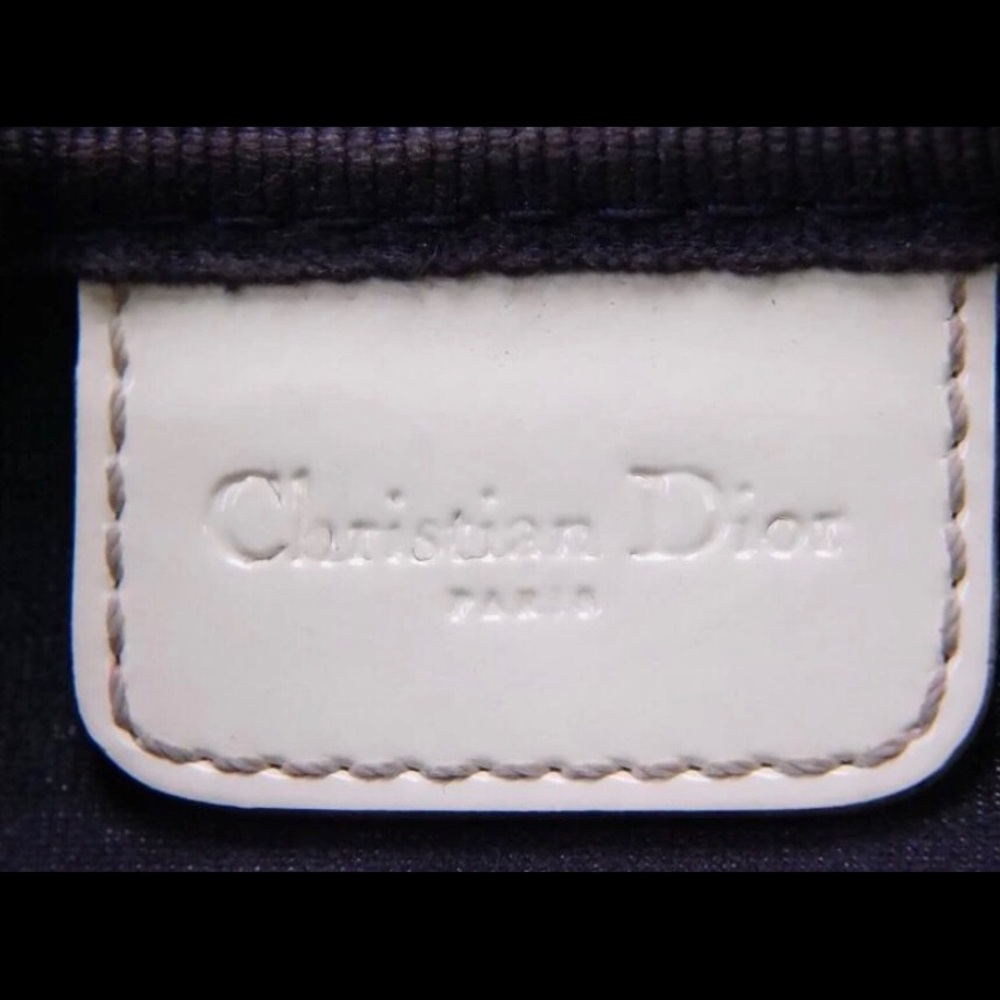 CHRISTIAN DIOR VINTAGE MONOGRAM BLUE TROTTER POUCH - Picture 10 of 13
